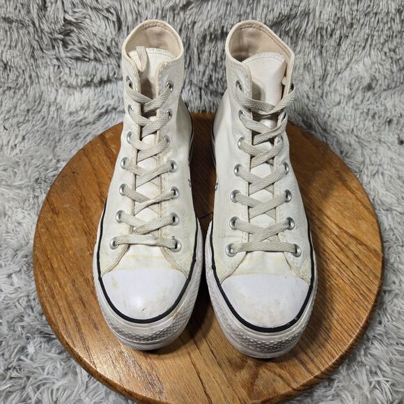 Converse Shoes Women Sz 10 All Star Chuck Taylor Sneakers White High Top Lace Up - Picture 2 of 8